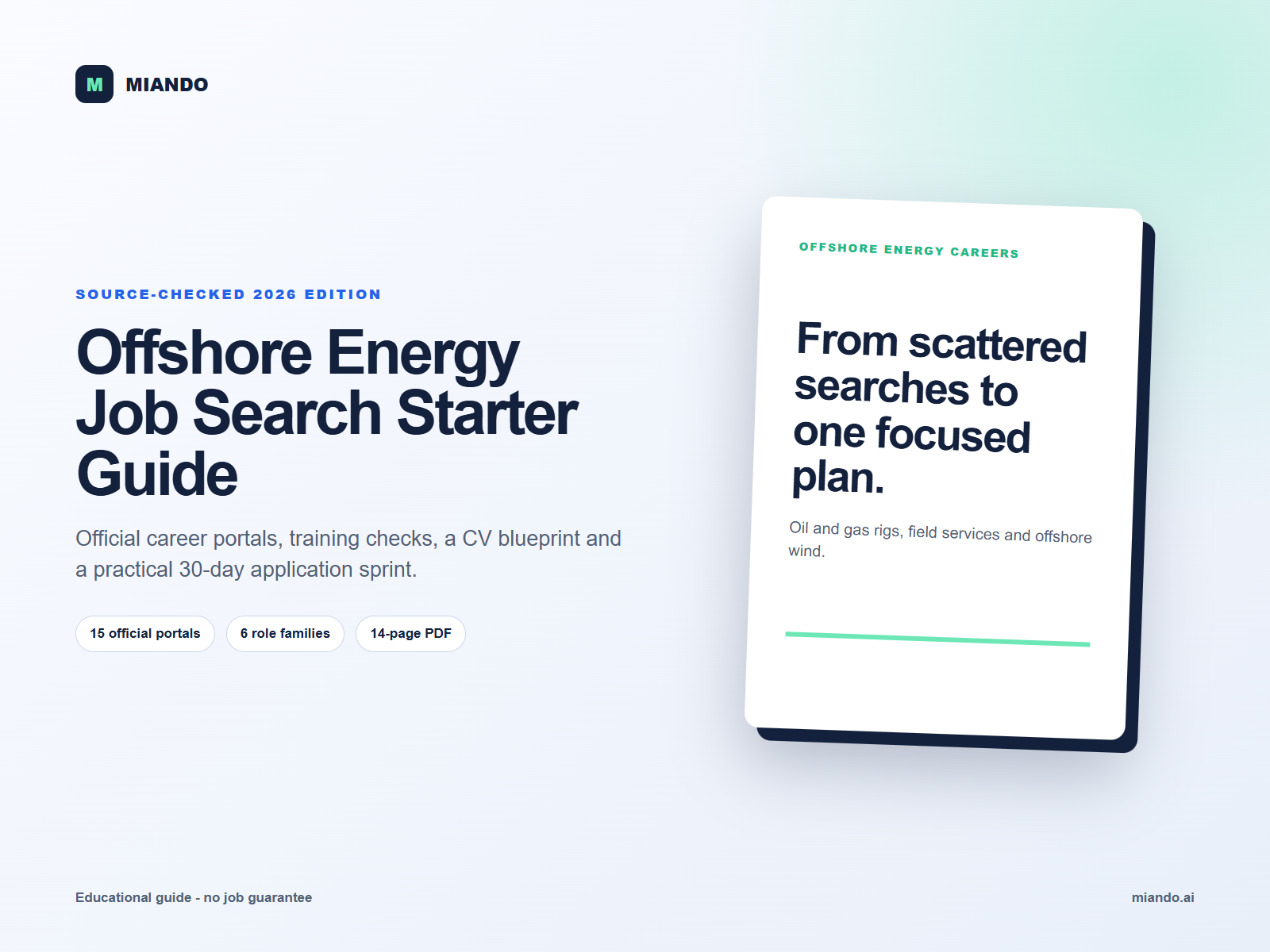 Offshore Energy Job Search Starter Guide preview